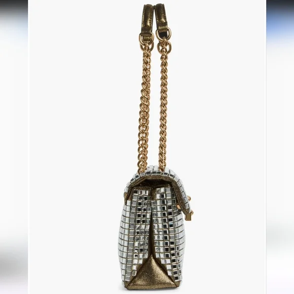 Kurt Geiger Metallic Grid Shoulder Bag W/Dust Bag NWT - Picture 8 of 16